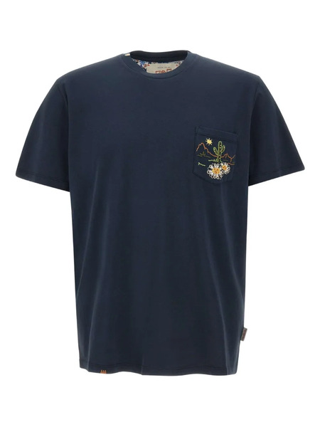 Bob Embroidered-pocket T-shirt - Blu 