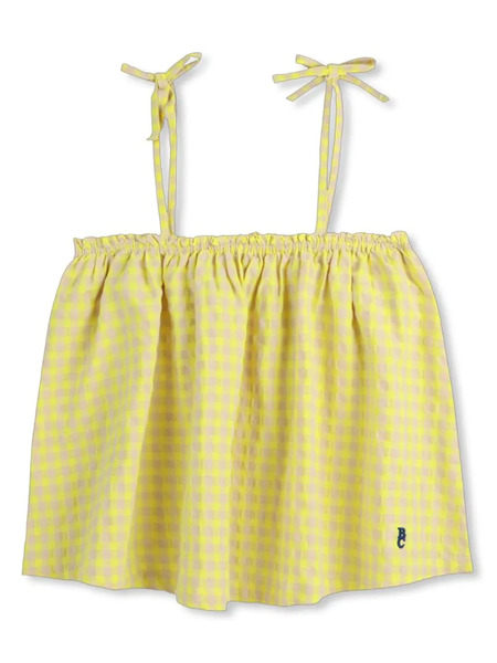  Bobo Choses Check Pattern Top - Yellow 