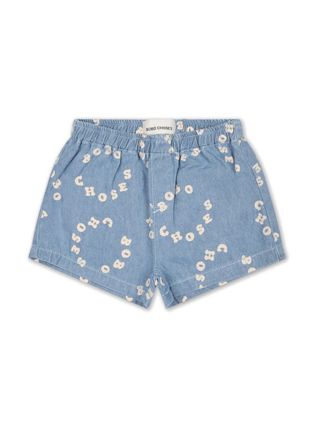  Bobo Choses Circle Denim Shorts - Blue 