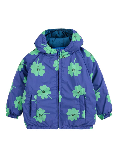  Bobo Choses Clover-print Panelled Jacket - Blue 