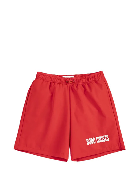  Bobo Choses Elasticated Drawstring Swim Shorts - Red 