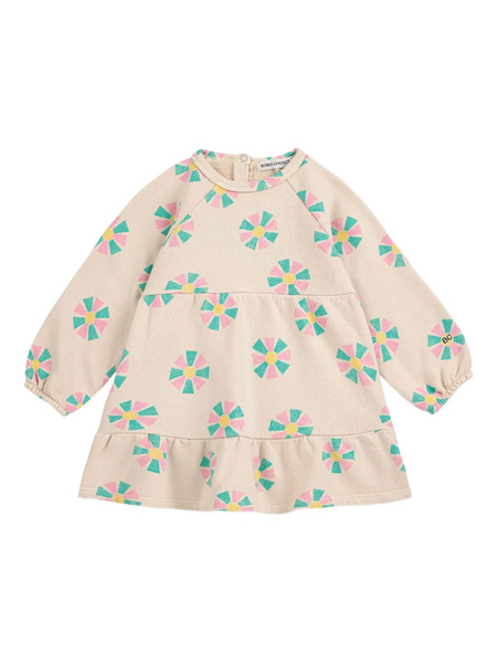  Bobo Choses Floral-print Tiered Dress - Neutrals 
