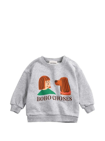  Bobo Choses Friends In A Pickle Graphic Sweatshirt - Grey 