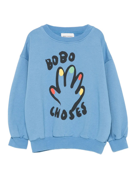  Bobo Choses Hand-print Sweatshirt - Blue 