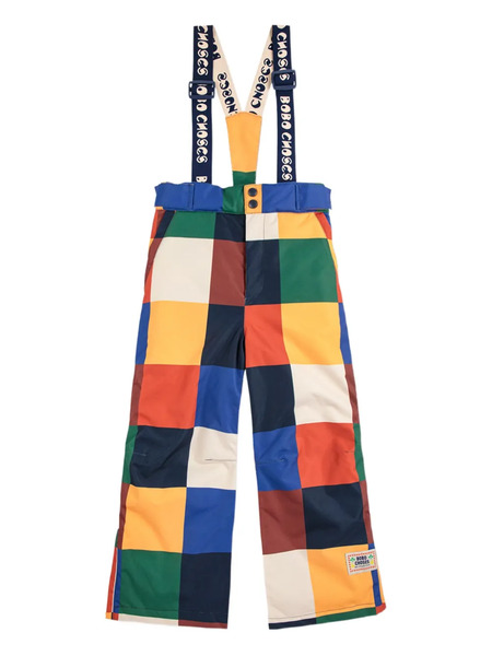  Bobo Choses Patchwork Suspender Trousers - Blue 
