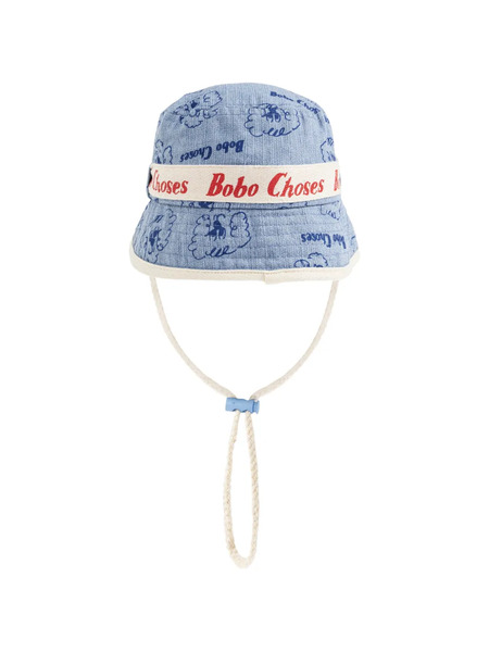  Bobo Choses Patterned Trim Hat - Blue 