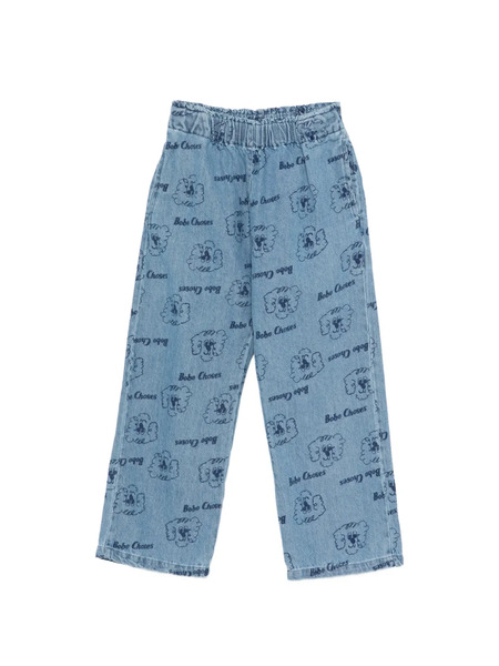  Bobo Choses Pickles The Dog Elasticated Printed Jeans - Blue 