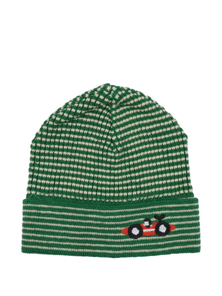  Bobo Choses Race-car Knitted Beanie - Green 