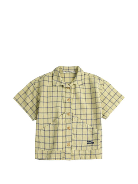  Bobo Choses Spicy Window Pane Check Shirt - Yellow 