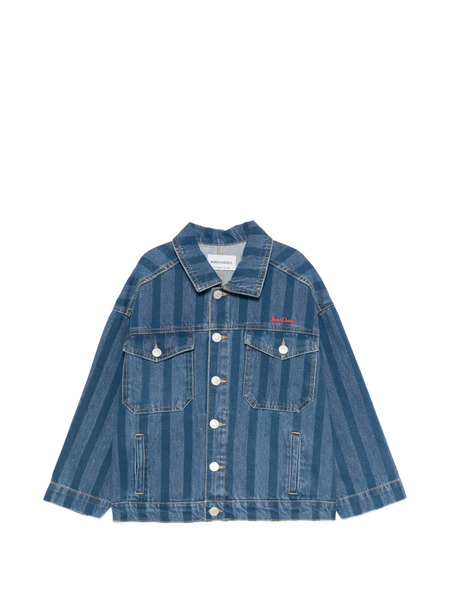  Bobo Choses Striped Denim Jacket - Blue 