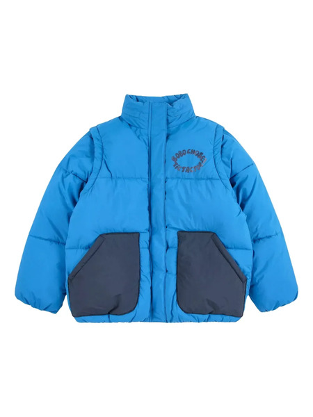  Bobo Choses Tic Tac Toe Puffer Jacket - Blue 