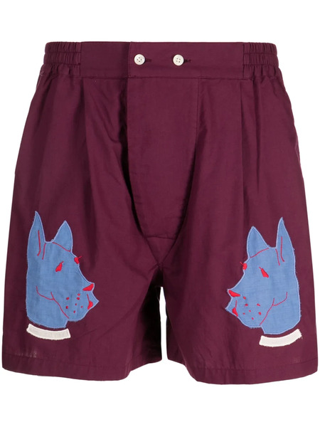  Bode Doberman Appliqué Boxers - Purple 