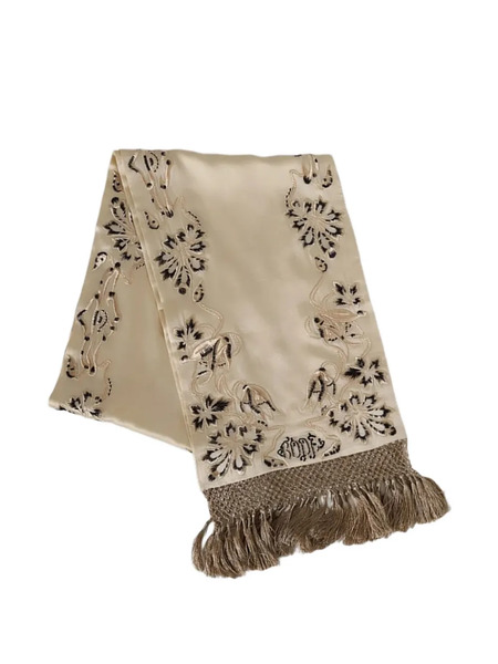  Bode Floral Fringe Scarf - Neutrals 