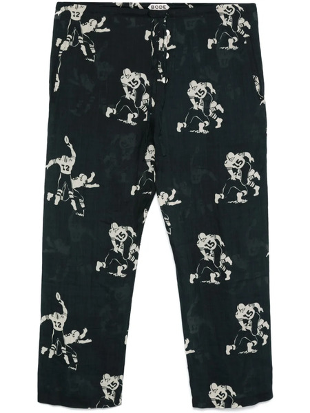  Bode Football-pattern Trousers - Black 