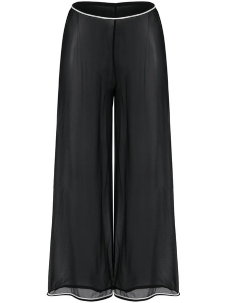 Bode Juana Sheer Silk Trousers - Black 