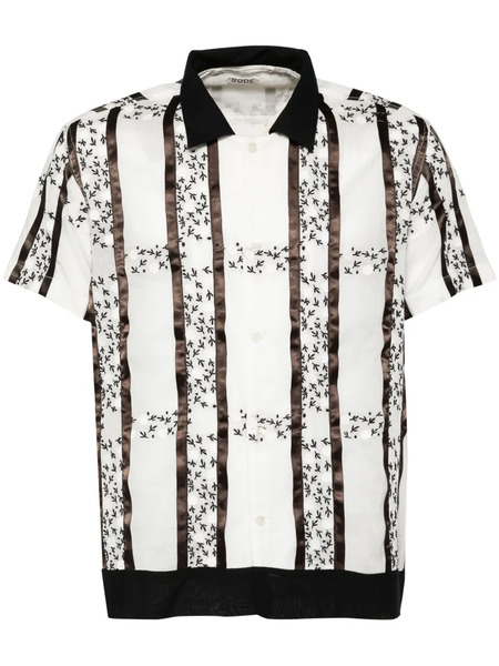  Bode Lattice Sprig Short-sleeved Shirt - White 