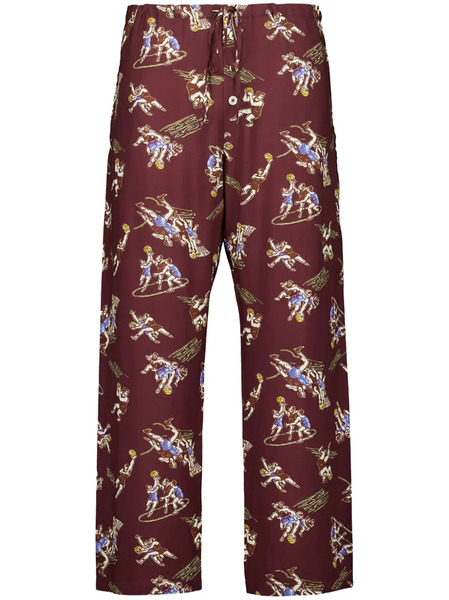  Bode Layup Printed Pyjama Pants - Red 