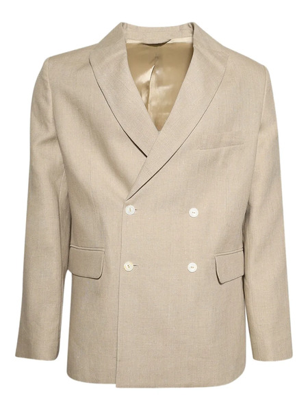  Bode Linen Double-breasted Blazer - Neutrals 