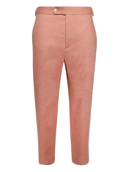  Bode Linen Trousers - Pink 