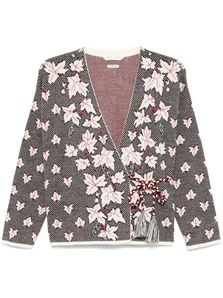  Bode Maple-jacquard Cardigan - Black 