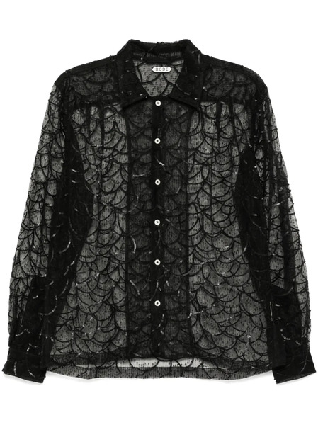  Bode Pewter Shoal Shirt - Black 