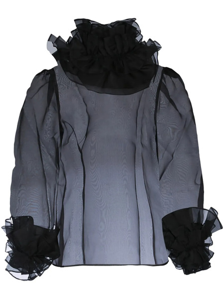  Bode Ruffled Blouse - Black 