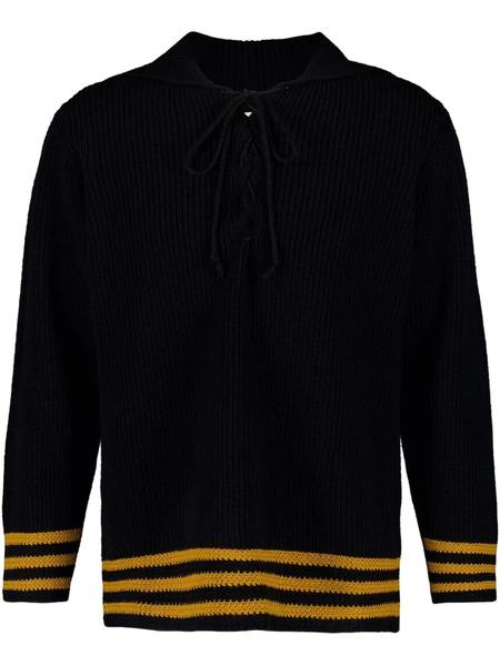  Bode Striped Sweater - Black 