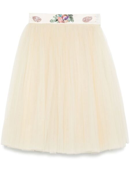  Bode Sunset Lily Midi Skirt - Neutrals 