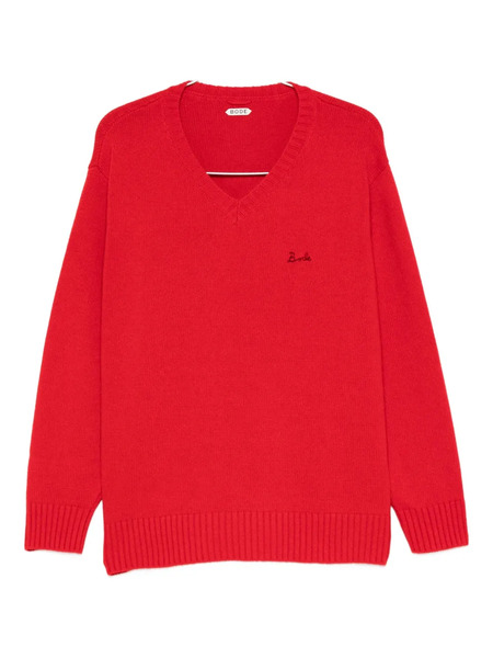  Bode V-neck Logo-embroidered Sweater 
