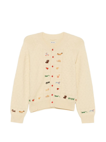  Bode Zoologist Cardigan - Yellow 