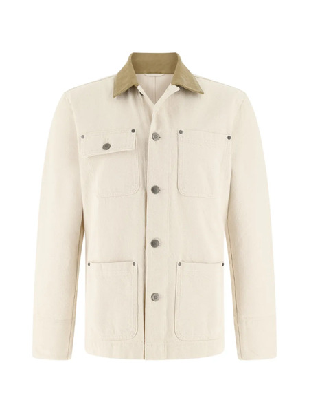  Boggi Milano Collar Buttoned Shirt Jacket - Neutrals 