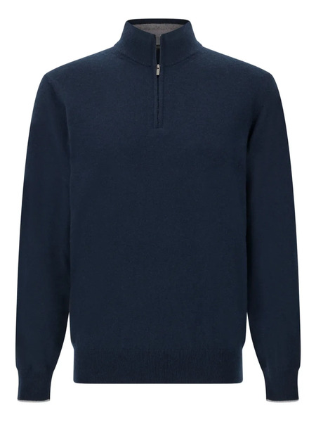  Boggi Milano Half-zip Sweater - Blue 