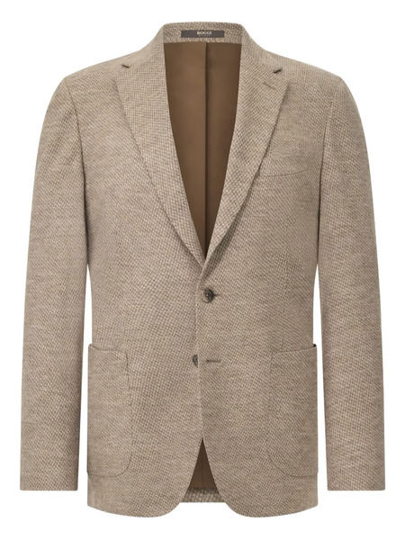  Boggi Milano Micro-patterned Single-breasted Blazer - Neutrals 