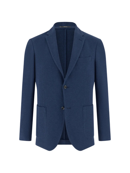  Boggi Milano Micro-textured Single-breasted Blazer - Blue 