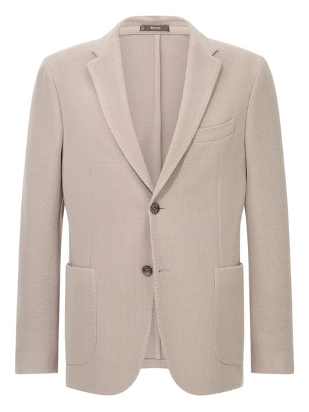  Boggi Milano Micro-textured Wool Blazer - Neutrals 