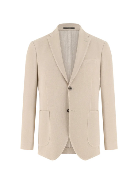  Boggi Milano Micro–textured Patch-pocket Blazer - Neutrals 