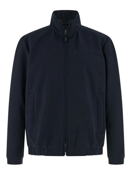 Boggi Milano Zip Technical Fabric Bomber Jacket - Blue 