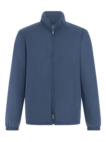  Boggi Milano Zip Technical Fabric Jacket - Blue 