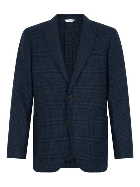  Boglioli Check Single-breasted Jacket - Blue 