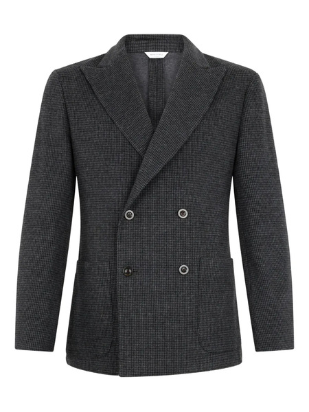  Boglioli Double-breasted Check Blazer - Grey 