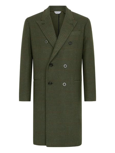  Boglioli Double-breasted Check Coat - Green 