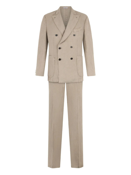  Boglioli Double-breasted Linen Suit - Neutrals 