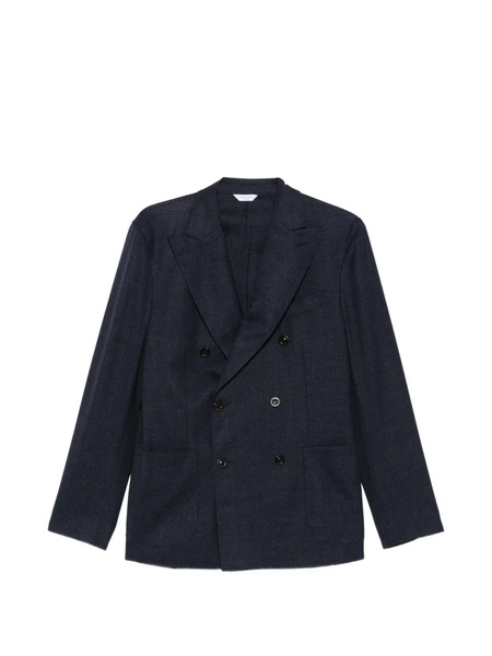  Boglioli Double-breasted Pocket Jacket - Blue 