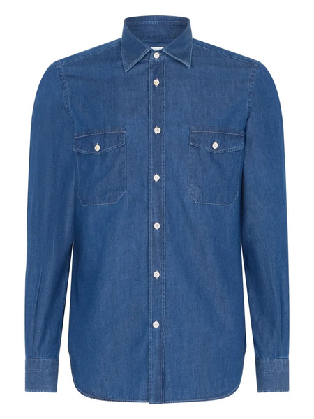  Boglioli Double-pocket Denim Shirt - Blue 