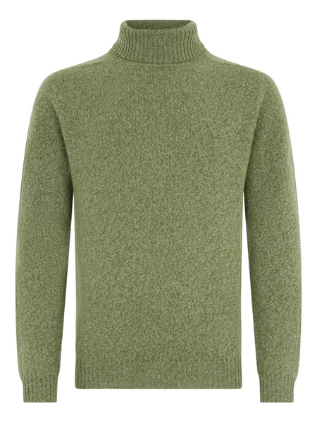  Boglioli Roll-neck Speckled Sweater - Green 