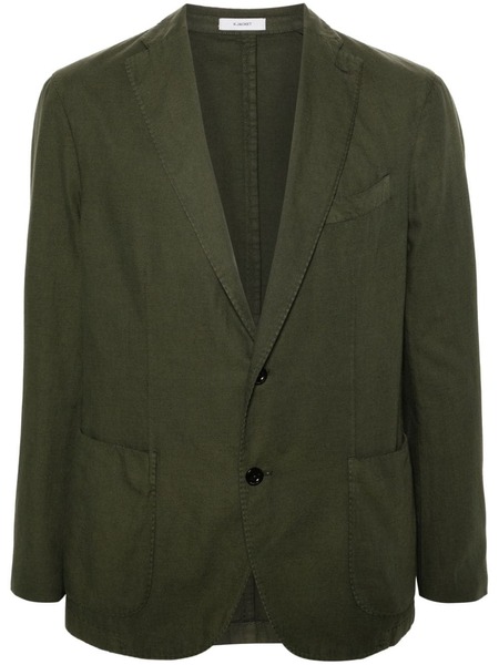 Boglioli Single-breasted Cotton Blend Blazer - Green 