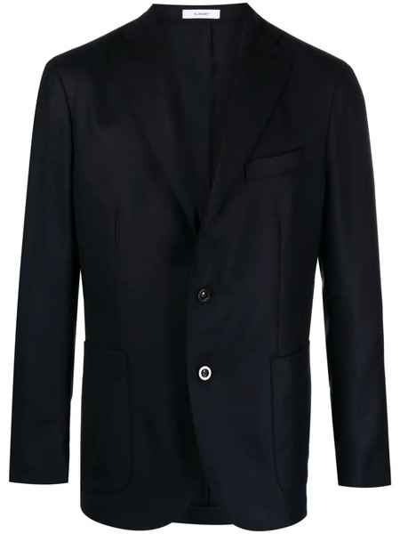  Boglioli Single-breasted Virgin Wool Blazer - Blue 