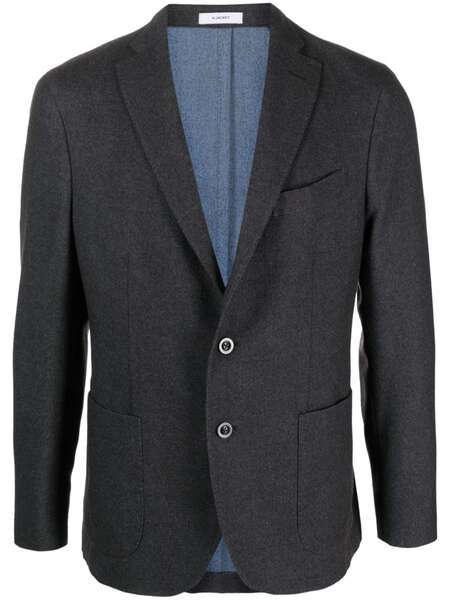  Boglioli Single-breasted Virgin Wool Blazer - Grey 