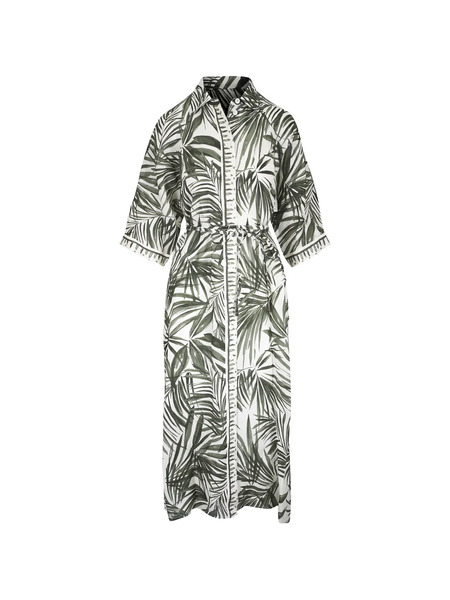  Bogner Catelyn Leaf-print Dress - Neutrals 