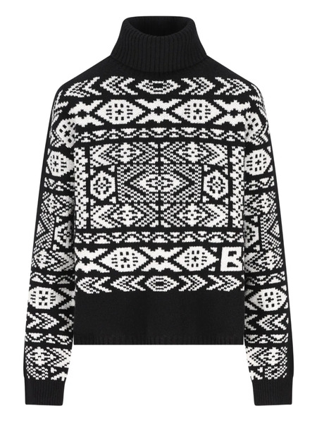  Bogner Nadin Roll-neck Patterned Sweater - Black 